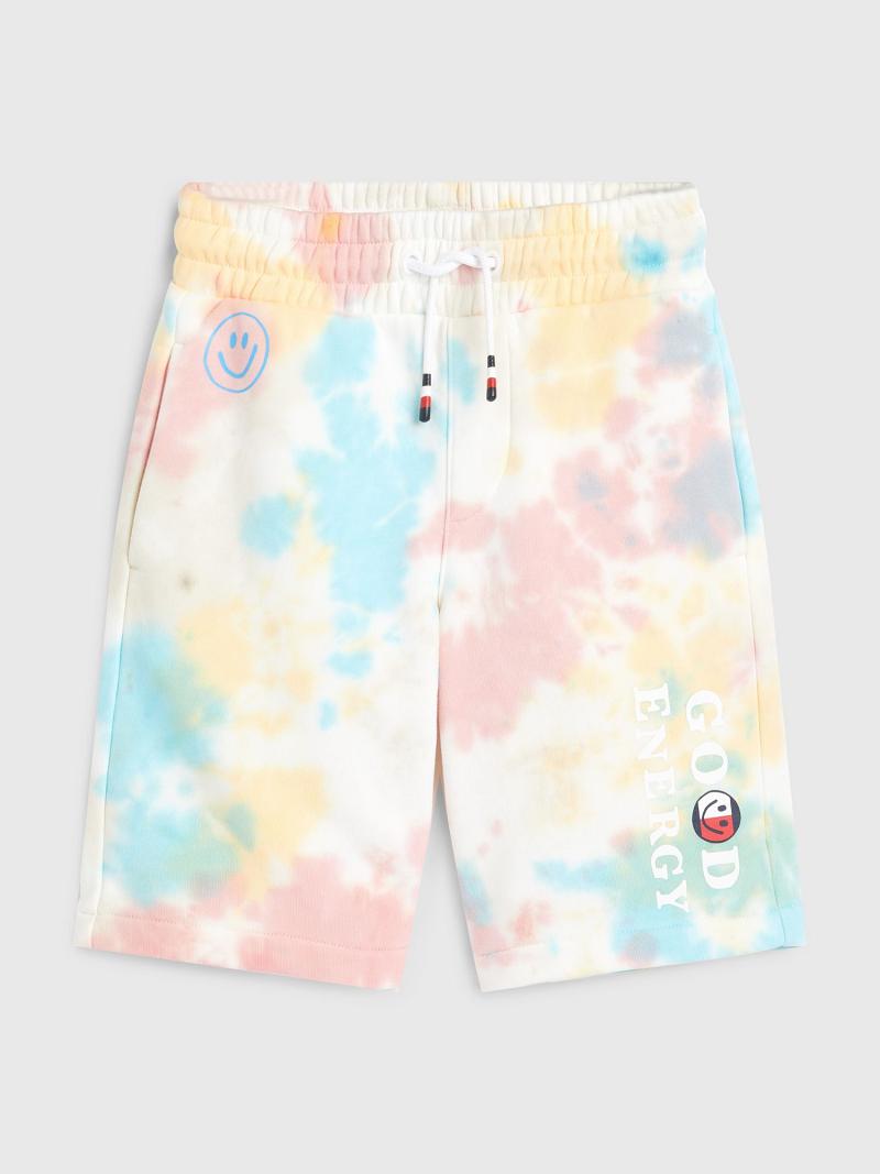 Fiú Tommy Hilfiger Tie-Dye Sweatshort Rövidnadrág Színes | HU 2191AHK